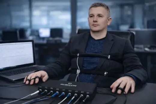 Клієнт проходить тест на поліграфі Rubicon у лабораторії