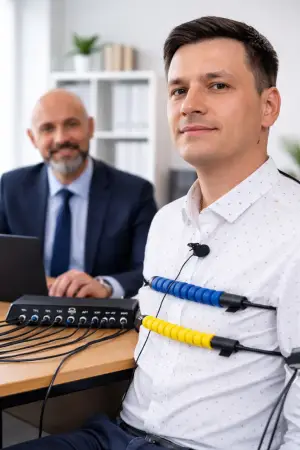 Вертикальне фото: процес тестування на поліграфі Rubicon